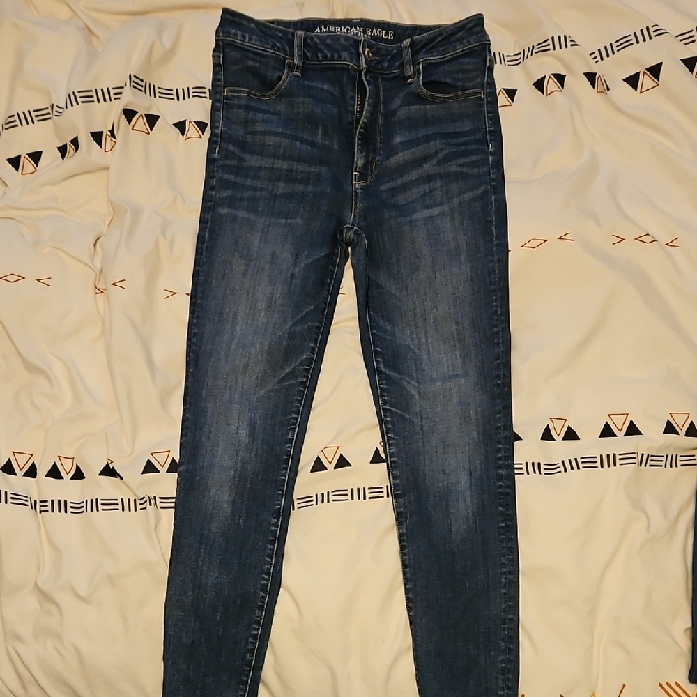 American Eagle Outfitters Blue Skinny Jeans Classic Style